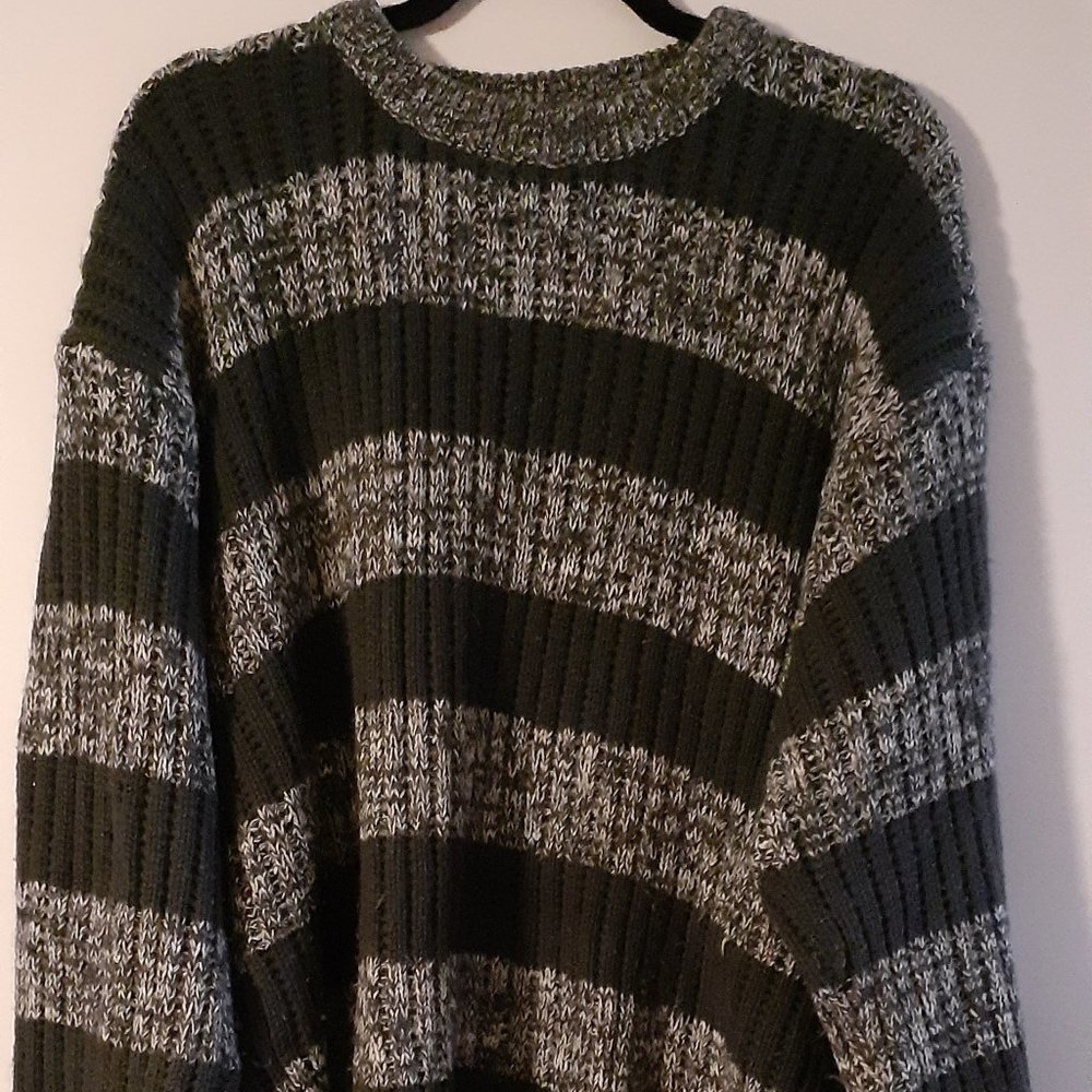 Vintage Loose Knit Striped Sweater